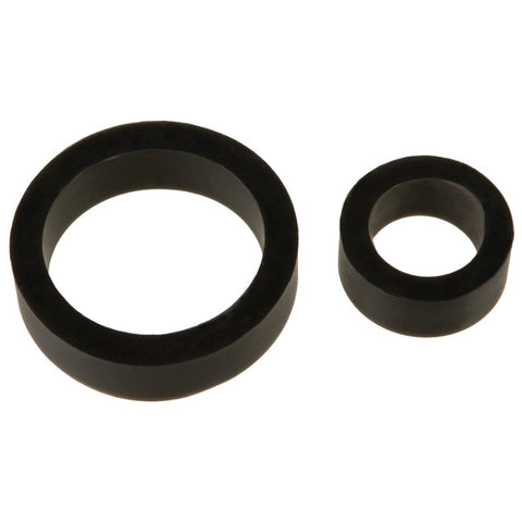 Doc Johnson Titanmen Stretchy Silicone Cock Rings Double Pack Body Safe - Stretchy Cock Rings