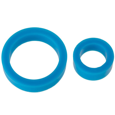 Doc Johnson Titanmen Stretchy Silicone Cock Rings Double Pack Body Safe - Stretchy Cock Rings