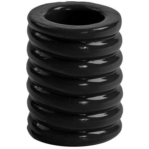 Doc Johnson Titanmen Ribbed Textured Stretchy Male Cock Cage - Male Chastity