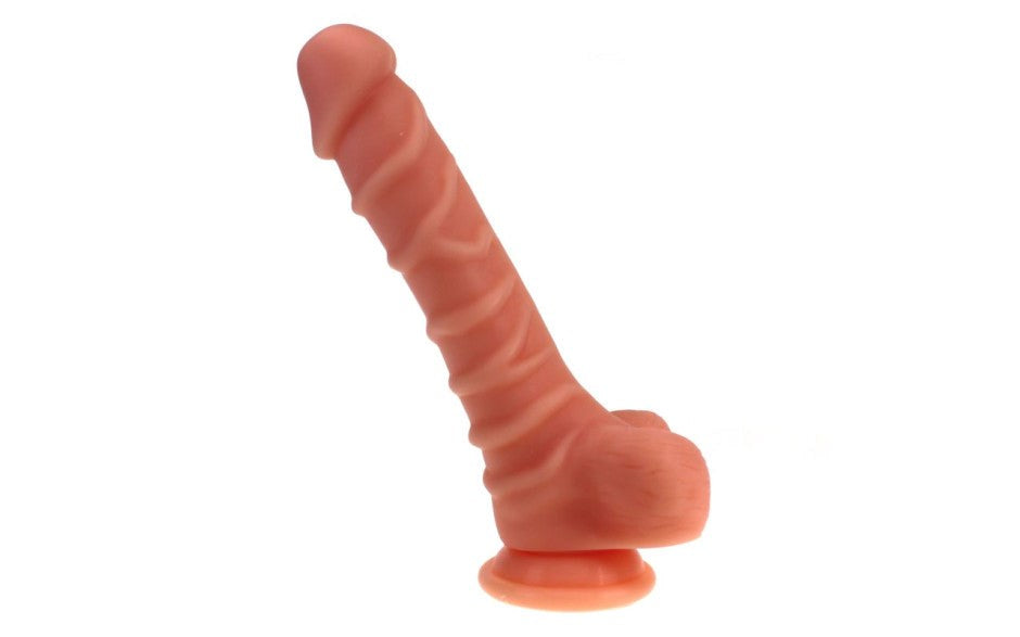NANMA Corporation X Men 22 cm Ridged Shaft Realistic Dildo With Balls - - Realistic Dildos