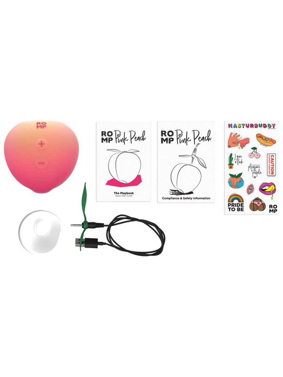Love Honey Romp Peach Air Pulse Clitoral Vibrator - Clit Ticklers and Pulsators
