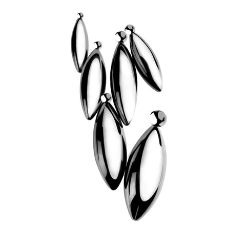 BDStyle Oval Bullet Urethral Sound With Pull Ring Medical Grade Steel - Urethral Sounds