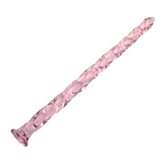 BDStyle Threaded Pink Glass Mens Urethral Plug - - Urethral Sounds