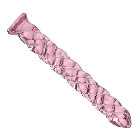 BDStyle Threaded Pink Glass Mens Urethral Plug Premium Urethral Stimulation - Urethral Sounds
