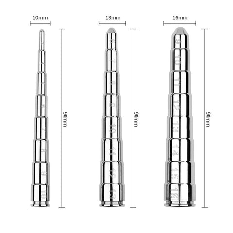 BDStyle Male Urethral Bougie Measuring Device With Ring Medical Grade Steel - Urethral Sounds