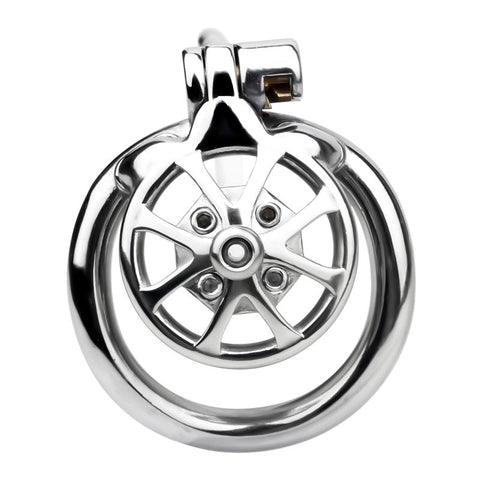 BDStyle Spike Chastity Cage With Silicone Urethral Catheter and Urethral Sound - Male Chastity