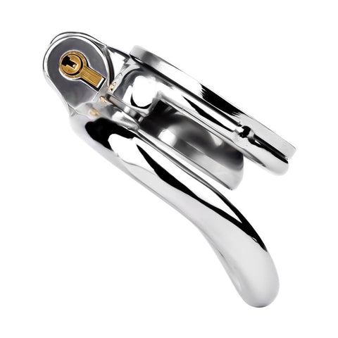 BDStyle M Flat Metal Male Chastity Device Inverted Metal Construction - Male Chastity