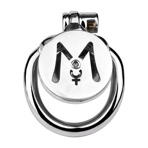 BDStyle M Flat Metal Male Chastity Device Inverted Metal Construction - Male Chastity