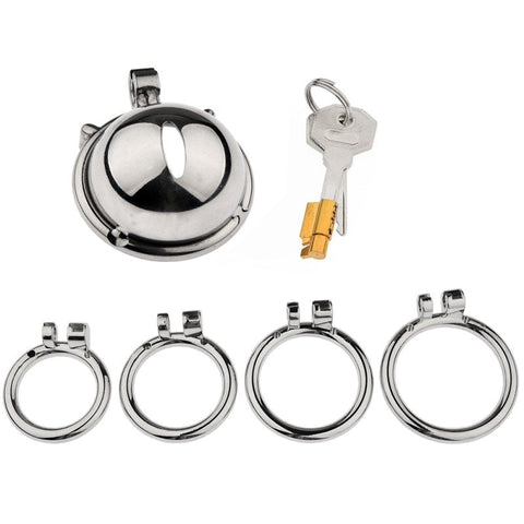 BDStyle CB Chastity Hide Lock Male Cock Cage with Metal Construction - Male Chastity