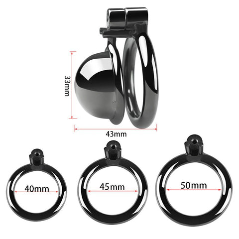 BDStyle CB Chastity Lock Cock Cage Black Male Chastity Device - Male Chastity