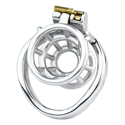 BDStyle Stuck In Chastity Cock Cage With Bent Ring for Orgasm Control - Male Chastity
