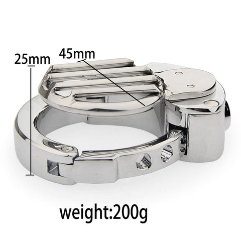 BDStyle Plate Cage Male Chastity Device With Adjustable Ring and Lock - Male Chastity