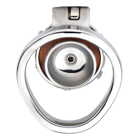 BDStyle Fake Silicone Stainless Steel Male Chastity Cage With Bent Ring - Male Chastity