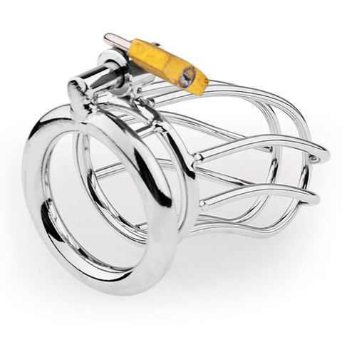 BDStyle Classic Small Banana Mens Chastity Cock Cage with Secure Lock - Male Chastity