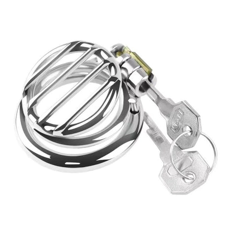 BDStyle Plate Cage Male Chastity Device Small with Secure Ball Ring - Male Chastity