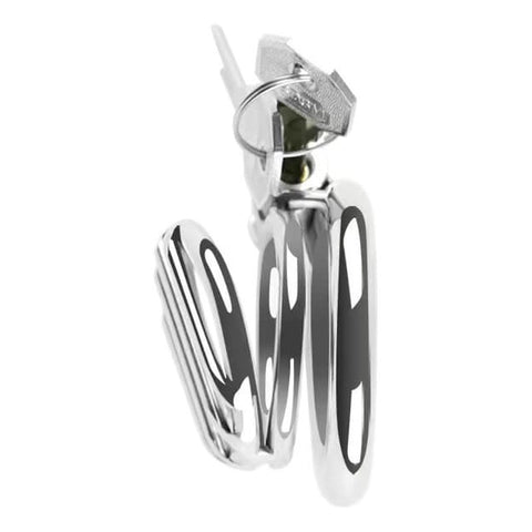 BDStyle Plate Cage Mens Chastity Device Medium with Adjustable Ring - Male Chastity