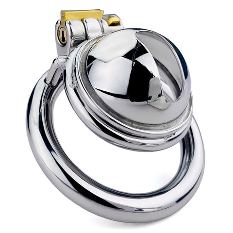 BDStyle Male Chastity Device Penis Cage With Bent Ring and Locking Feature - Male Chastity