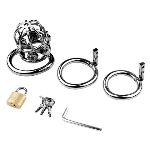 BDStyle Spike Alloy Male Chastity Cock Cage with Adjustable Design - Male Chastity