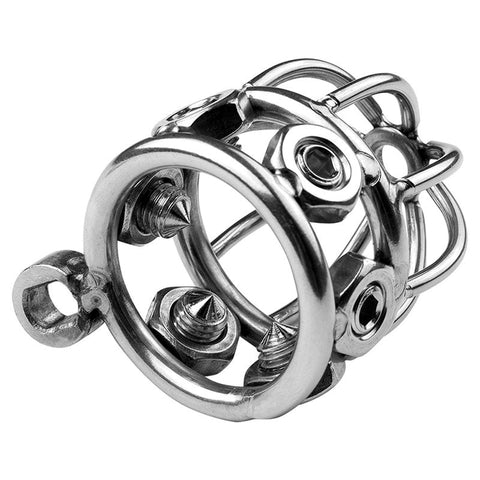 BDStyle Spike Alloy Male Chastity Cock Cage with Adjustable Design - Male Chastity