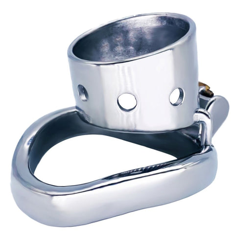 BDStyle Bent Ring Cylindrical Short Male Chastity Lock with Secure Design - Male Chastity