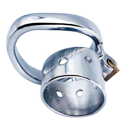 BDStyle Bent Ring Cylindrical Short Male Chastity Lock with Secure Design - Male Chastity
