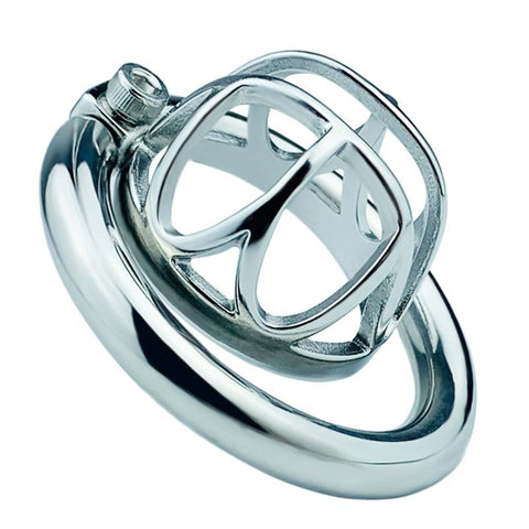 BDStyle Hex Screw Steel Mens Cock Cage and Chastity Control - Male Chastity