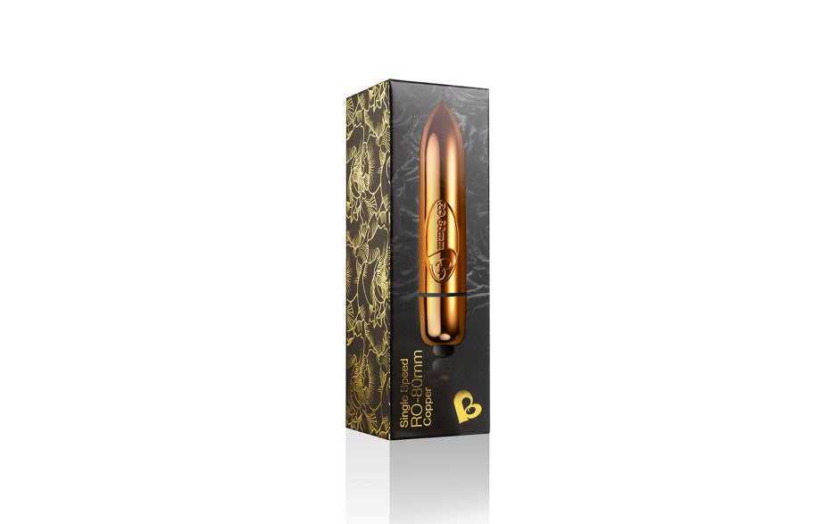 Rocks Off RO 80 Single Speed Bullet Vibrator Copper Award Winning Design - - Bullet Vibrators