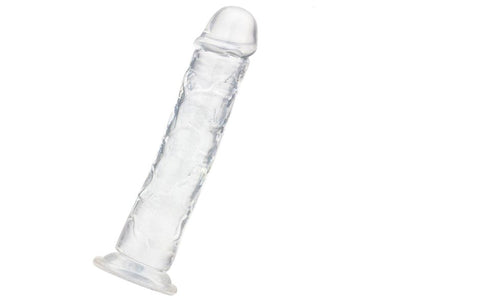 S Hande Lester Realistic Texture Dong Small Clear with Suction Cup Base - Realistic Dildos