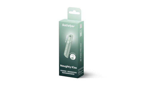 Satisfyer Naughty Kiss Rechargeable Air Pulse Clitoral Vibrator - Clit Ticklers and Pulsators
