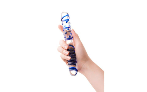 Sexus Glass Duo Dual Ended Glass Dong 22cm - Glass Sex Toys