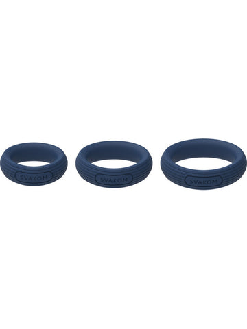 Svakom Triooo Super Stretchy Silicone Cock Ring Set - Cock Ring Sets