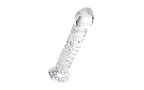 Sexus Suction Cup Glass Dildo 16cm Clear - Glass Sex Toys