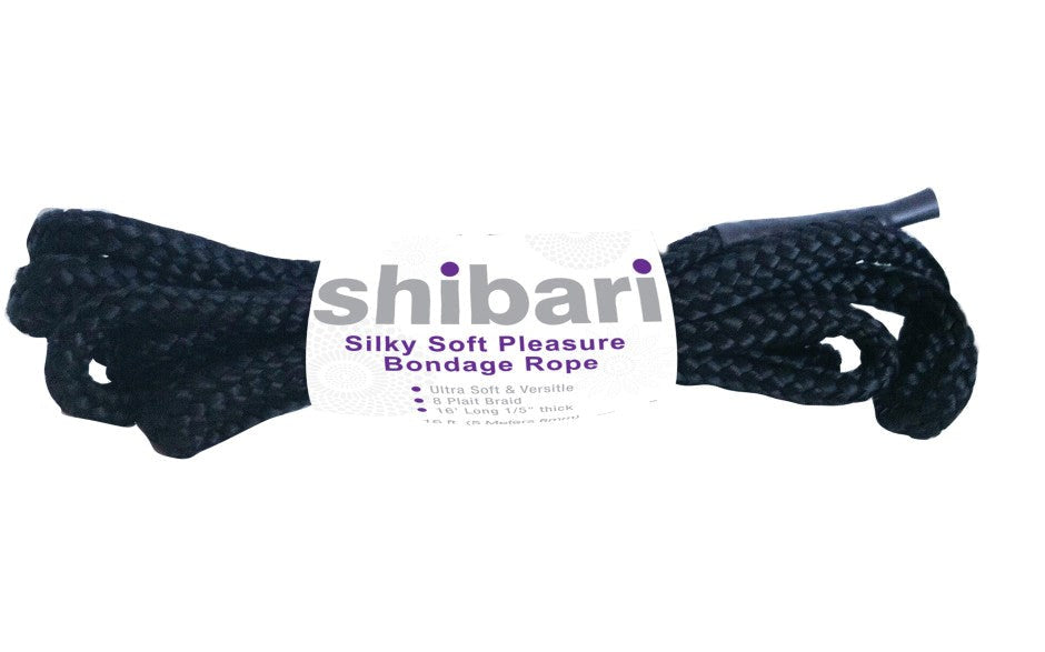 Shibari Silky Soft Bondage Rope 5m Black Premium Polypropylene Construction - - Cuffs And Restraints