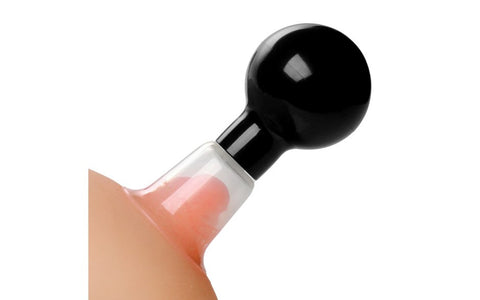 XR Brands Size Matters See Thru Nipple Enlarger Pumps Clear Design - Breast and Nipple Toys