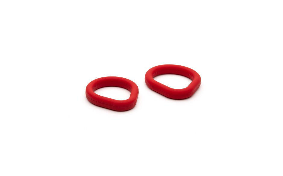 Sport Fucker 2 Pack Epic Hard On Silicone Cock Rings Kit Red Dual Size Set - - Cock Ring Sets