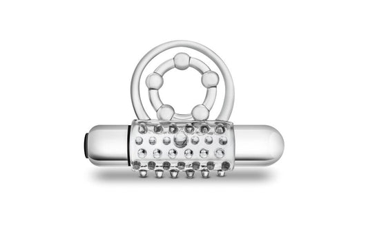 Stay Hard Super Clitifier Vibrating Cock Ring Clear - - Vibrating Cock Rings