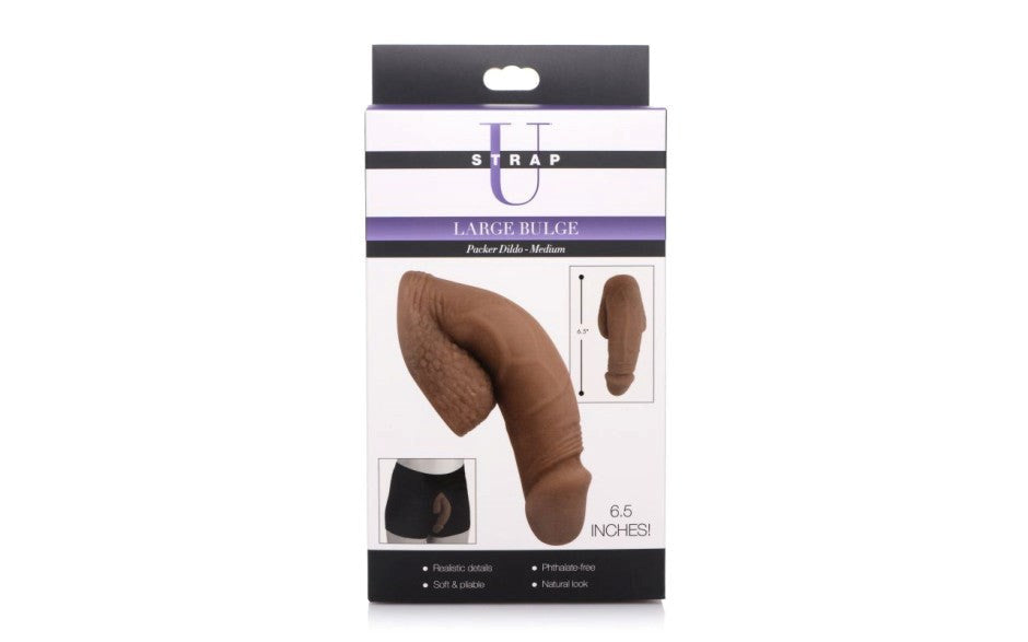 XR Brands Strap U Large Bulge Soft Packer Realistic Dildo Medium Tone - - Realistic Dildos