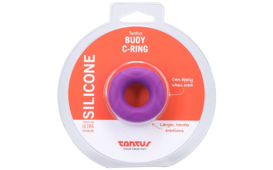 Tantus Buoy Soft & Stretchy Silicone Cock Ring Small Lilac Premium Support - - Stretchy Cock Rings
