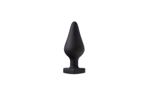 Blush Novelties Temptasia Spank Me Silicone Butt Plug Black Heart Base - Butt Plugs