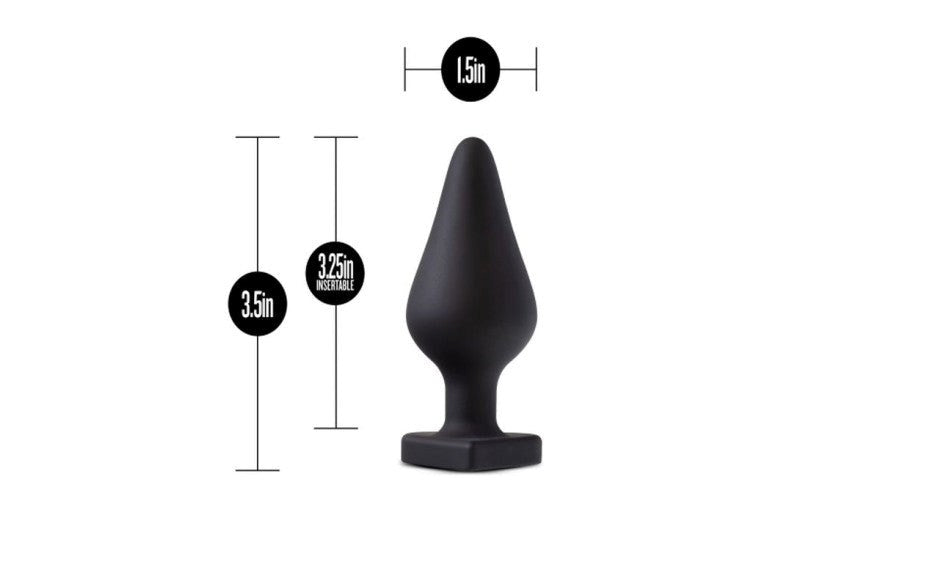 Temptasia Spank Me Silicone Butt Plug Black - - Butt Plugs