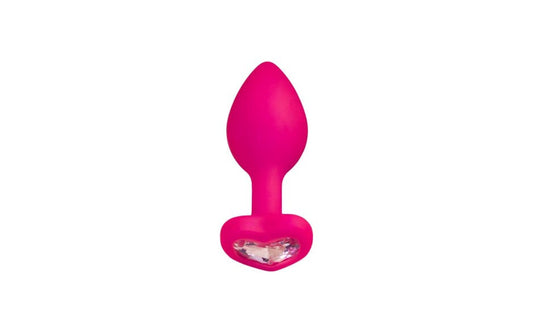ToDo Diamond Heart Silicone Anal Plug with Decorative Heart Jewel Base - - Butt Plugs