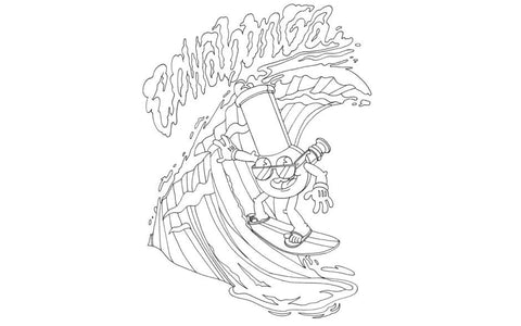 Wood Rocket High AF Adult Colouring Book Cannabis Culture Creative Expression - Party Gifts and Novelties