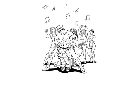 Wood Rocket Bachelorette Party Colouring Book 24 Adult Illustrations - Party Gifts and Novelties