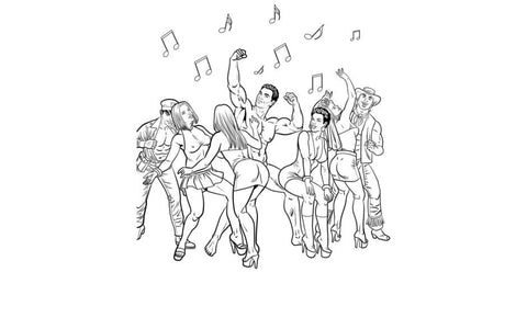 Wood Rocket Bachelorette Party Colouring Book 24 Adult Illustrations - Party Gifts and Novelties