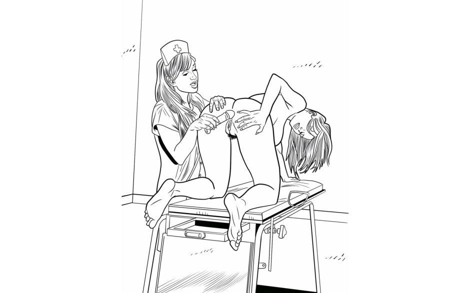 Wood Rocket XXX Nurses Adult Coloring Book with 24 Detailed Illustrations - - Party Gifts and Novelties