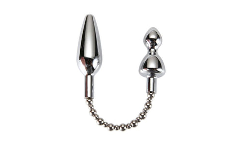 NANMA Corporation X Men Silver Bullet Double Metal Plug Premium Metal Construction - Butt Plugs