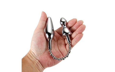 NANMA Corporation X Men Silver Bullet Double Metal Plug Premium Metal Construction - Butt Plugs
