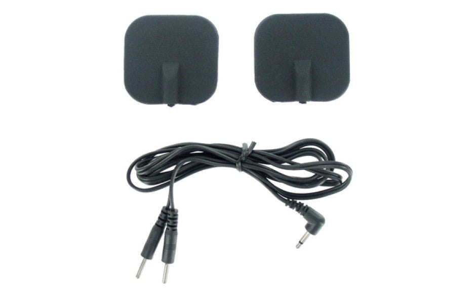 XR Brands Zeus Deluxe Black Electro Pads 2 Pack Premium Silicone Electrodes - - Electro Sex