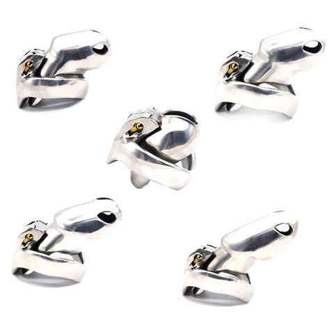BDStyle Stainless Steel Male Metal Chastity Cage HTV3 Small with Lock - Male Chastity