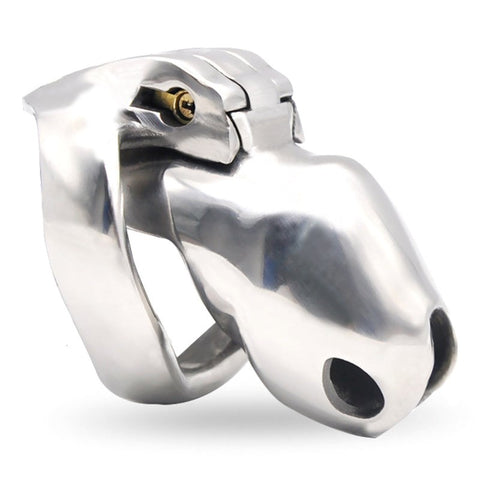 BDStyle Stainless Steel Male Metal Chastity Cage HTV3 Small with Lock - Male Chastity